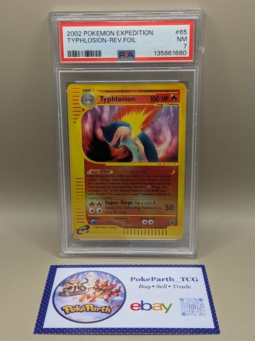 Typhlosion 65/165 Reverse Holo Expedition Base Set Vintage PSA 7 NM New Cert