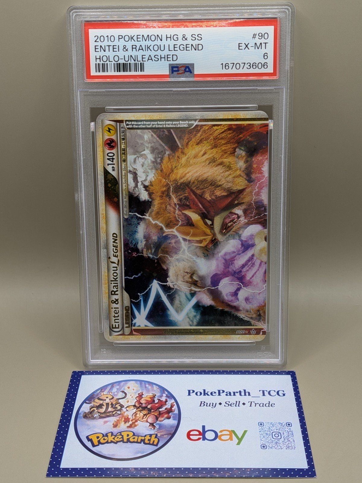 Entei & Raikou Legend HG & SS Unleashed PSA 6 90/95 91/95 Seq. Pokémon Vintage – Photo 4